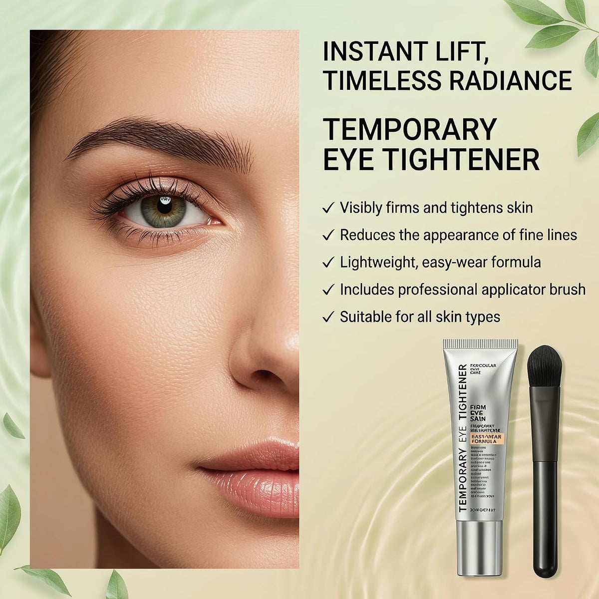 Eye Tightener cream - application